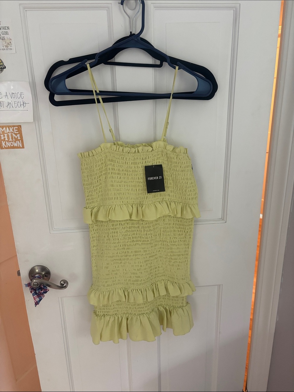 Lime green / yellow scrunched mini dress! NWT!! So cute.